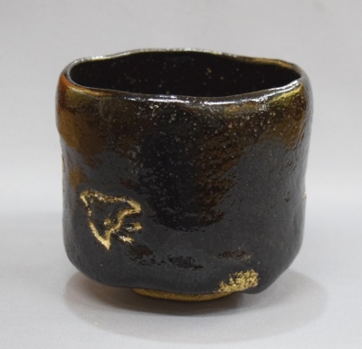 九代大樋長左衛門 千鳥絵 黒筒茶碗 即中斎 | 茶道具 小西康のぶろぐ