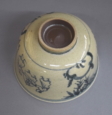 安南七賢人抹茶茶碗 茶道具 抹茶茶碗 膳所焼 安南写 七賢人 陽炎園作 膳所焼き 安南