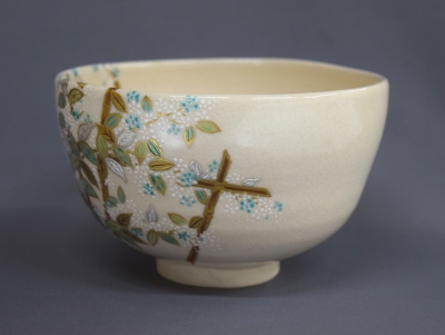 真葛焼 五代宮川香斎 卯の花垣絵 茶碗 | 茶道具 小西康のぶろぐ