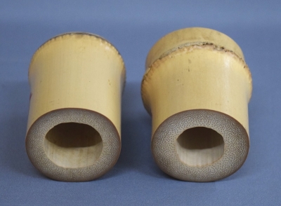 即中斎 竹一双蓋置 駒澤利斎 | 茶道具 小西康のぶろぐ