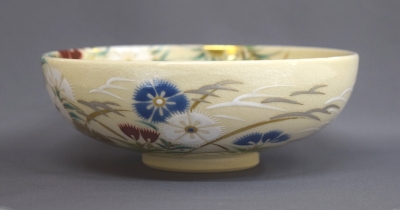 真葛焼 宮川香斎 撫子絵平茶碗 | 茶道具 小西康のぶろぐ