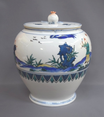 茶道具 景徳鎮 赤絵四方香合 ほっとけ