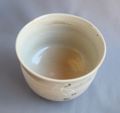 真葛焼 四代宮川香斎 立鶴茶碗 淡々斎 | 茶道具 小西康のぶろぐ 真葛焼 四代宮川香斎 立鶴茶碗 淡々斎 | 茶道具 小西康のぶろぐ
