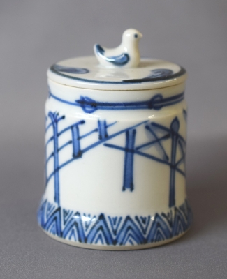 永楽善五郎 即全 染付橋杭香合 | 茶道具 小西康のぶろぐ