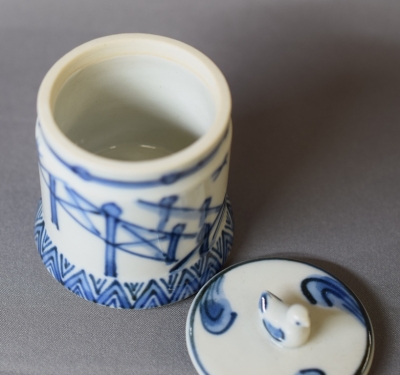 永楽善五郎 即全 染付橋杭香合 | 茶道具 小西康のぶろぐ