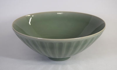 茶道具　清水六兵衛造　青磁　海老文　香合　共箱　C　5279 茶道具 清水六兵衛造 青磁 海老文 香合 共箱 C 5279