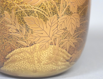 中野孝弌 松皮菱 鶴菊蒔絵大棗 而妙斎（宗員） | 茶道具 小西康