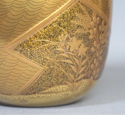 中野孝弌 松皮菱 鶴菊蒔絵大棗 而妙斎（宗員） | 茶道具 小西康