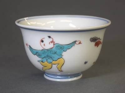 Yahoo!オークション - 堀江青光 「九谷聖城窯茶碗」 色絵 花文