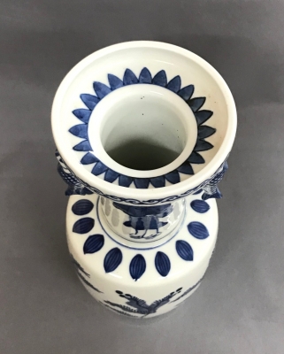 膳所焼 陽炎園 岩崎新定 染付高砂花入 | 茶道具 小西康のぶろぐ