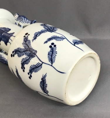 膳所焼 陽炎園 岩崎新定 染付高砂花入 | 茶道具 小西康のぶろぐ