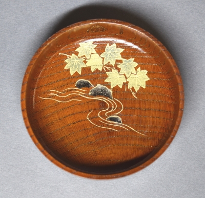 棗　甲赤　老松蒔絵　秀甫 棗 甲赤 老松蒔絵 秀甫 伝来写 笹蒔絵中棗 春象造