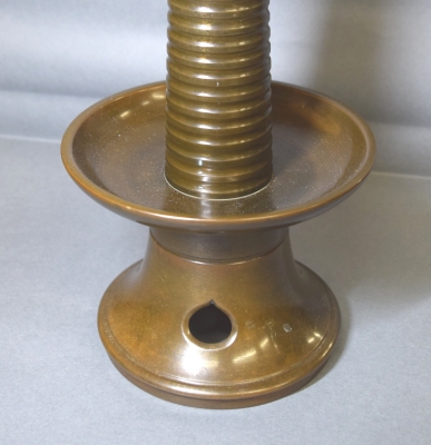 九代中川浄益 了々斎好 唐銅燭台 一対 | 茶道具 小西康のぶろぐ