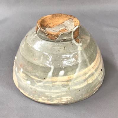 D05187 松林良周 朝日焼 刷毛目 茶碗 10客 数茶碗 抹茶碗 共