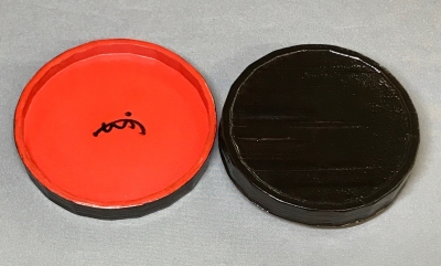 辻石斎 芦に流水絵団扇香合 茶道具 共箱 辻石斎 黒 内朱 八卦香合 即中斎 | 茶道具 小西康のぶろぐ