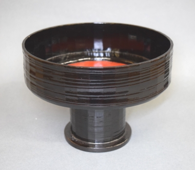 鈴木表朔 一閑塗 独楽形菓子器 | 茶道具 小西康のぶろぐ