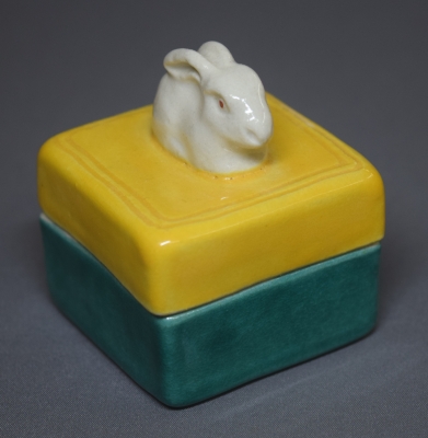 香合 干支 乙亥 琴浦窯 桐山造 翁草園【中古美品】 香合 干支 乙亥