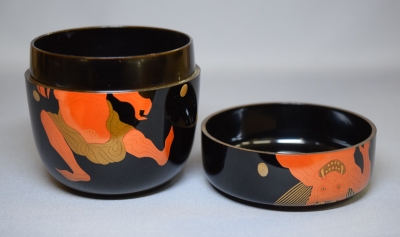 平安 隆雲 作 節分ノ絵茶碗 共箱 茶道具 鬼の絵 豆まき 節分蒔絵 大棗 | 茶道具 小西康のぶろぐ