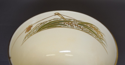 清閑寺窯の四代目杉田祥平作 色絵秋稔画茶碗 栗山園オンライン