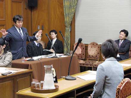 原口大臣答弁中
