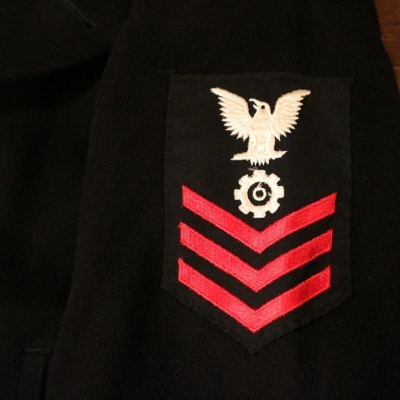60s 70s イタリア海軍 Pコート メルトンウール 実物 メタルボタン