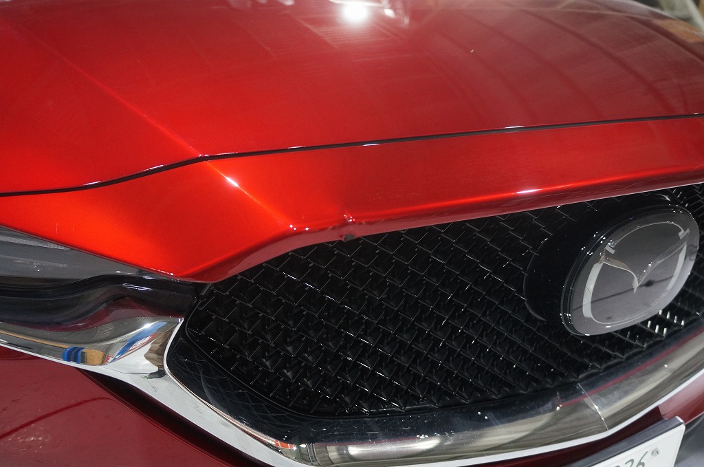 難しいボディカラーでもきれいに直る修理 マツダ CX-5 ソウルレッド