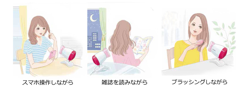 置き型ドライヤーの利点