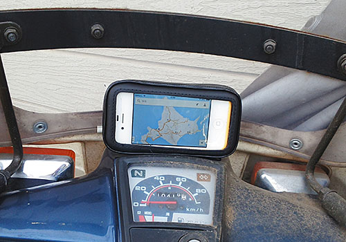 バイクにiPhone4s