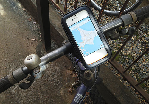 チャリにiPhone4s