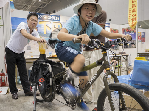 自転車でスムージー