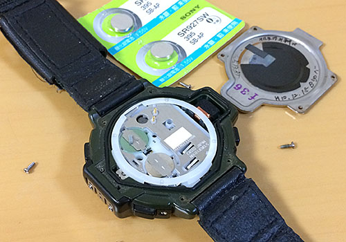 プロトレック電池交換