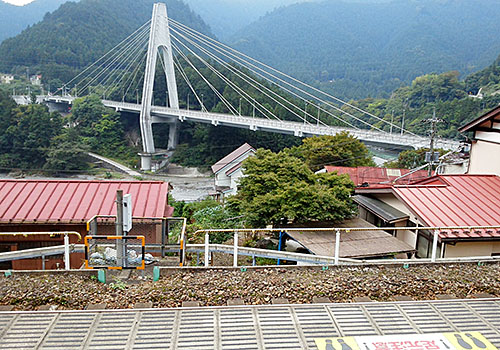 川井駅のホームから