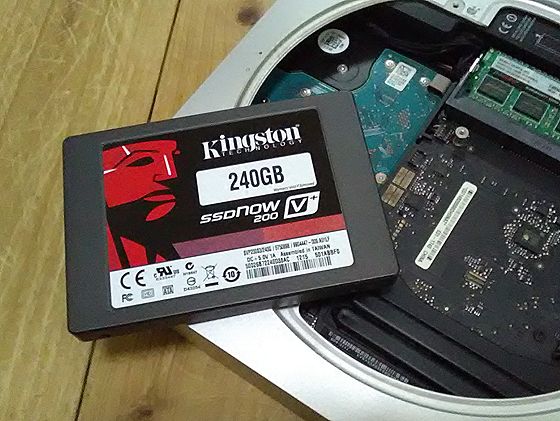 交換したSSD
