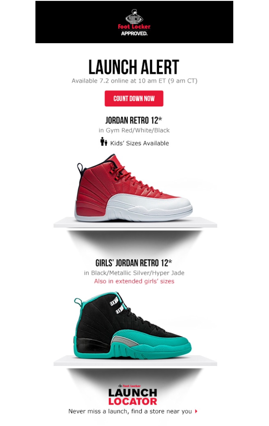 jordan 12 hyper jade foot locker
