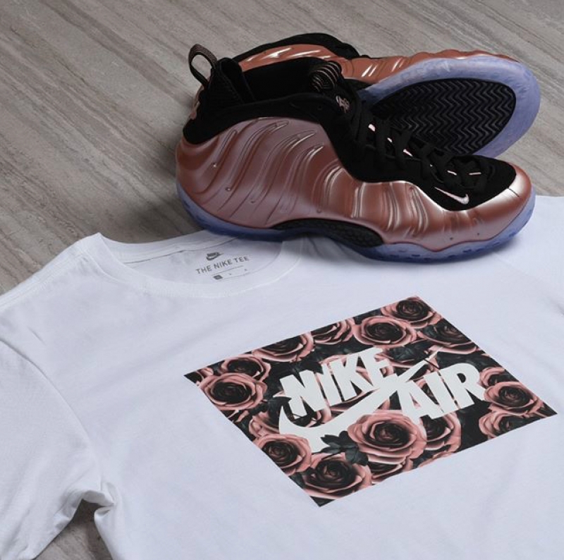 nike air foamposite rose gold