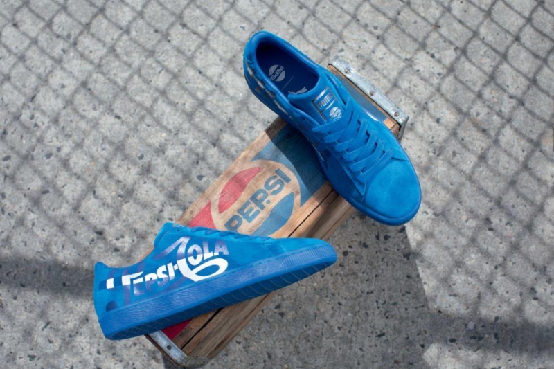 puma suede pepsi blue