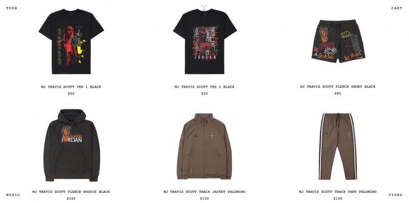 jordan x travis scott apparel