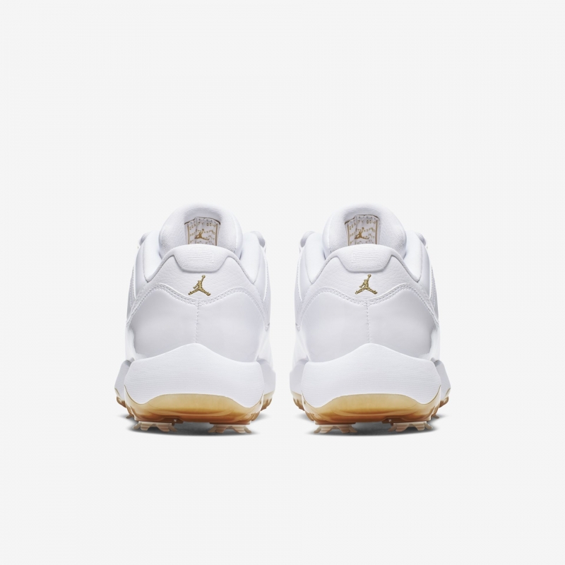 jordan 11 retro low golf white metallic gold