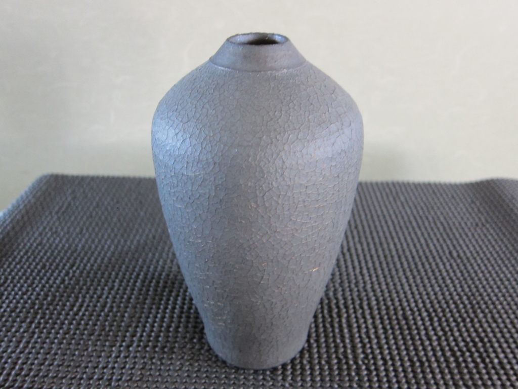 橋本忍 『皹化粧筒湯呑み』『皹黒筒湯呑み』 セット 作家もの