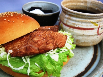 鮭バーガーセット