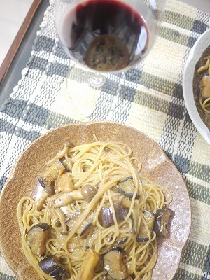 茄子味噌パスタ