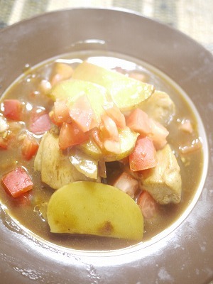チキン、トマトカレー