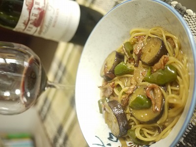 マーボー茄子パスタ