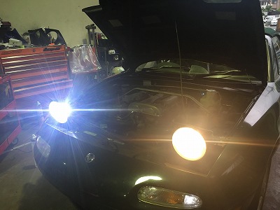 NA ロードスター ヘッドライト LED取り付け | 福岡のマツダ車 