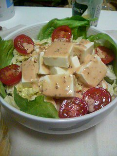 豆腐のテキトーなサラダ