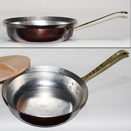 軽井沢の銅鍋作家寺山光廣さんの別注手造りフライパン