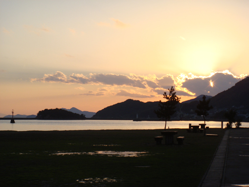夕日