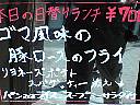 本日の日替りランチ