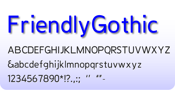 FriendryGothiサンプル