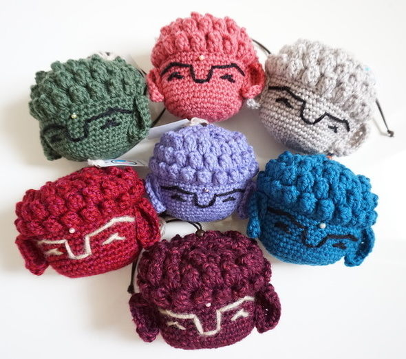 編み大仏巾着・ポーチ